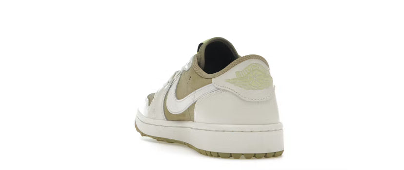 Jordan 1 Retro Low Golf Travis Scott en verde oliva neutro