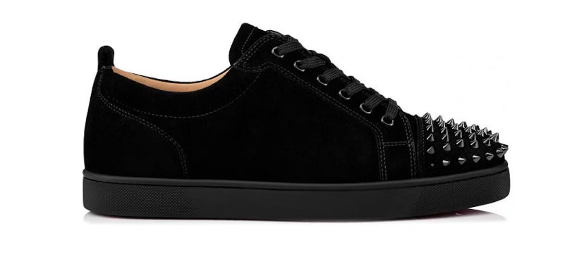 Christian Louboutin Zapatilla Louis
Junior Spikes Veau Velours Negro