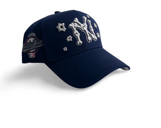 NY BONES HAT - NAVY